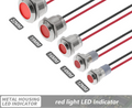 IP65 Waterproof Metal LED Indicator Pilot Light Copper 6mm 8mm 10mm 12mm 14mm 16mm 19mm 22mm 3V 12V 24V Signal Lamp Panel Mount