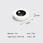 Ultra Thin 3.5cm Anti Glare LED Surface Mounted Downlight 9W Metal Honeycomb Mesh AC 90-260V Warm White Natural White Cool White Black White