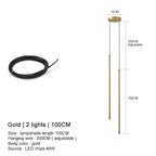 Modern Linear LED Chandelier Pendant Light 3 Head Black Brushed Aluminum Adjustable Wire Dining Room Kitchen Island