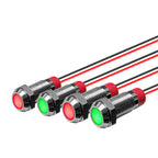 IP67 Metal LED Indicator Pilot Light Stainless Steel Push Button 6mm 8mm 10mm 12mm 12V 24V 110V 220V Waterproof Signal Lamp
