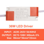 Isolated Constant Current LED Driver 1-3W 4-7W 8-12W 18-24W 36W 260-300mA AC 85-265V