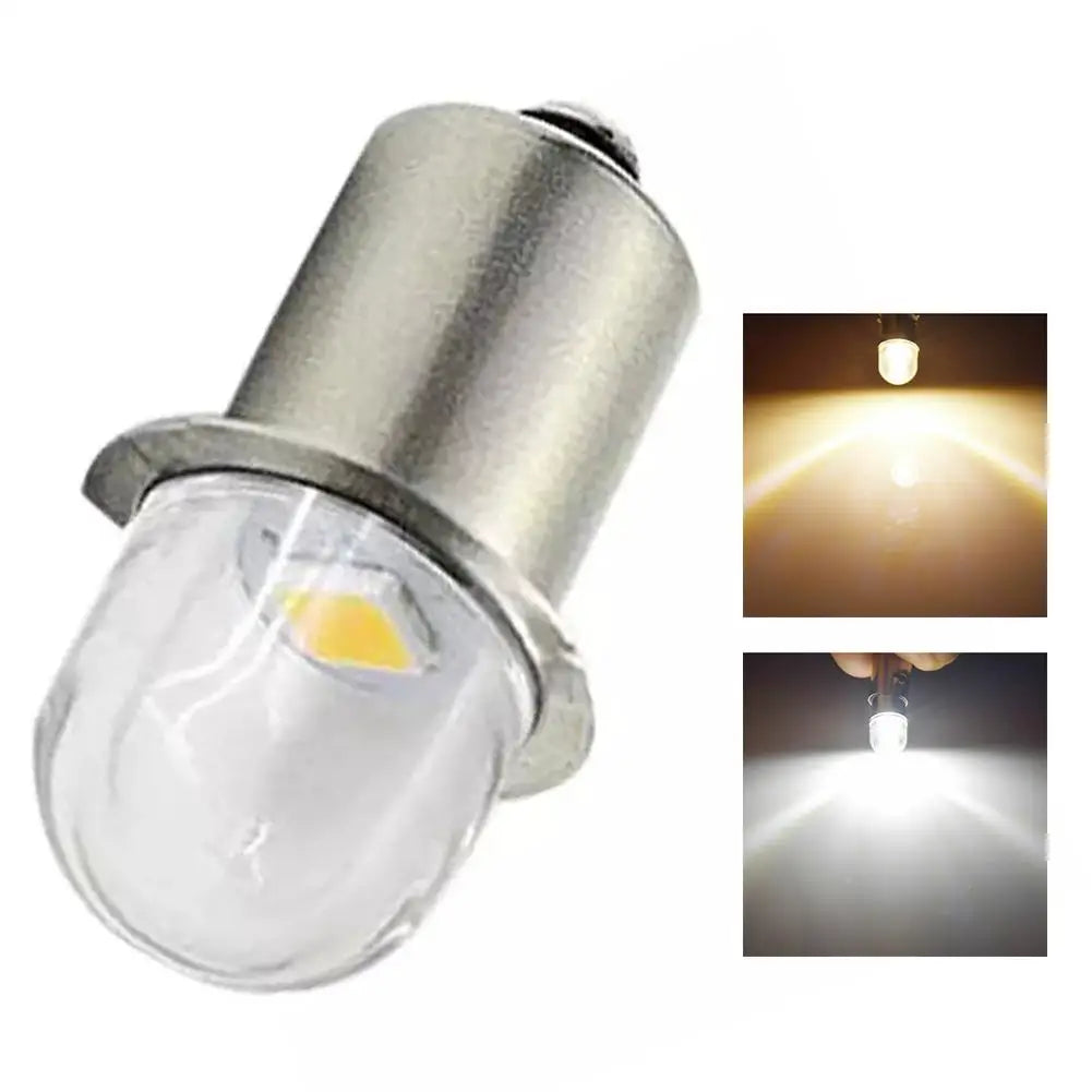 P13.5S LED Flashlight Replacement Bulb 0.5W DC 6V 12V 120 Degree SMD 2835 Warm White 3000K Cool White 6000K 50000 Hours Torch Upgrade
