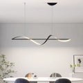 Modern Linear LED Pendant Chandelier 40W 60W 75W 120-160cm Black White Gold AC 110-265V