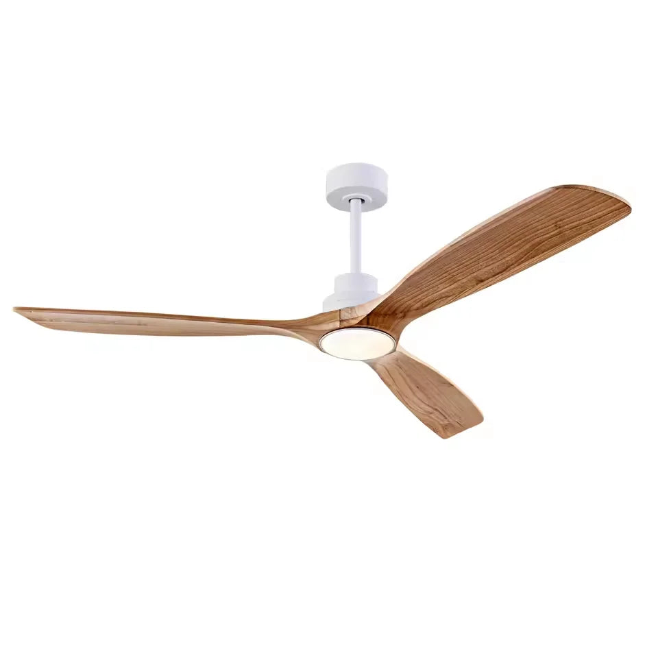 LINCCW 42 52 60 Inch Wood Ceiling Fan DC Motor 6-Speed 3-CCT Timer Remote AC 100-240V