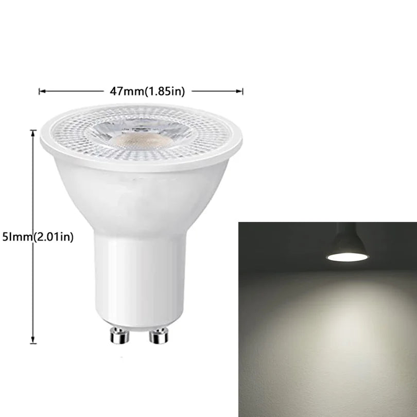 GU10 LED Spotlight Bulb SMD 2835 3W 6W 9W 12W 38 Degree CRI 80 AC 175-265V Energy Saving Globe