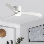 DC Motor Ceiling Fan with Light 38 46 56 Inch 3 Blade Remote Control AC 110-220V