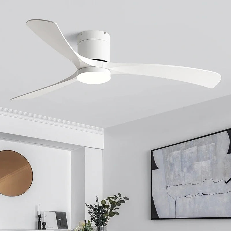 DC Motor Ceiling Fan with Light 38 46 56 Inch 3 Blade Remote Control AC 110-220V
