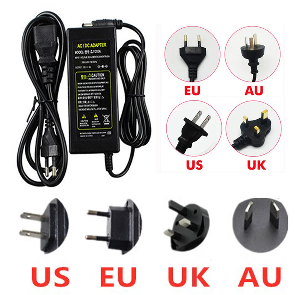 AC 100-240V to DC 5V 12V 24V Switching Power Supply 1A-10A Max 120W LED Strip Adapter CE