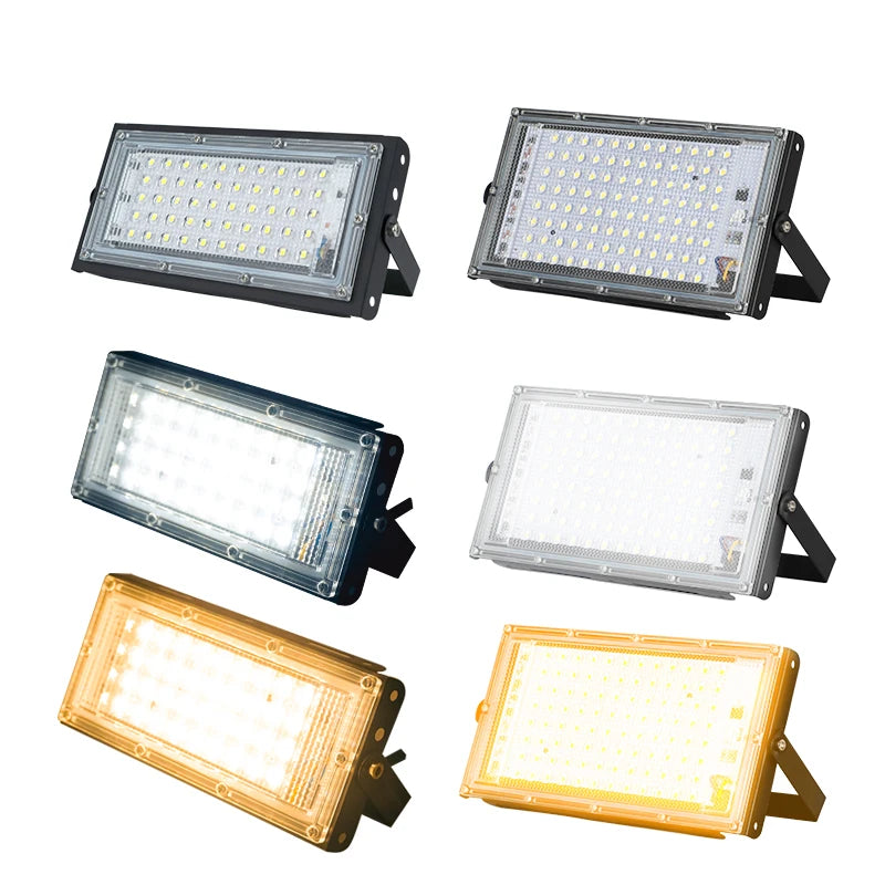 50W 100W IP65 LED Flood Light SMD2835 CRI 85+ 180° AC 110-220V Warm Cool White Aluminum