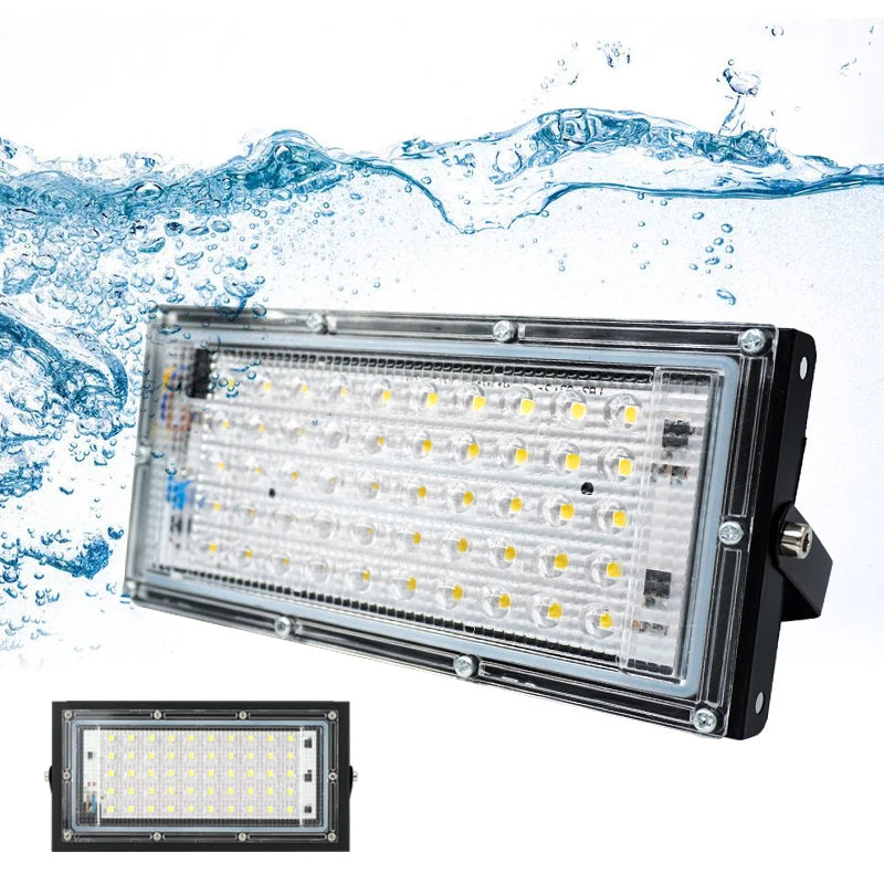 50W 100W IP65 LED Flood Light SMD2835 CRI 85+ 180° AC 110-220V Warm Cool White Aluminum