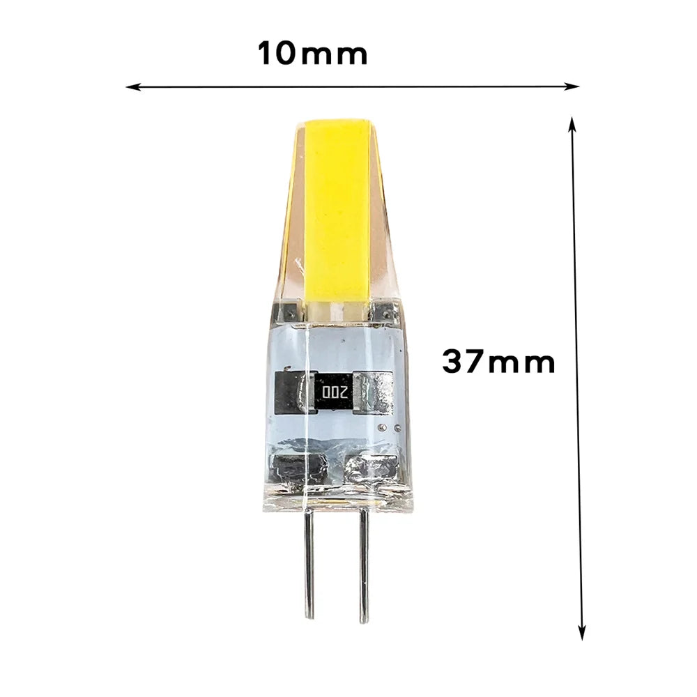 G4 LED COB Bulb 6W 250lm 360° CRI 80+ DC 12V Warm Cool White 10-Pack Chandelier Spotlight