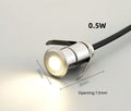 IP68 Mini LED Underwater Spotlight DC 12V 24V Stainless Steel 10mm to 35mm Cutout Pure White Warm White RGB Red Green Blue Yellow Pool Stair