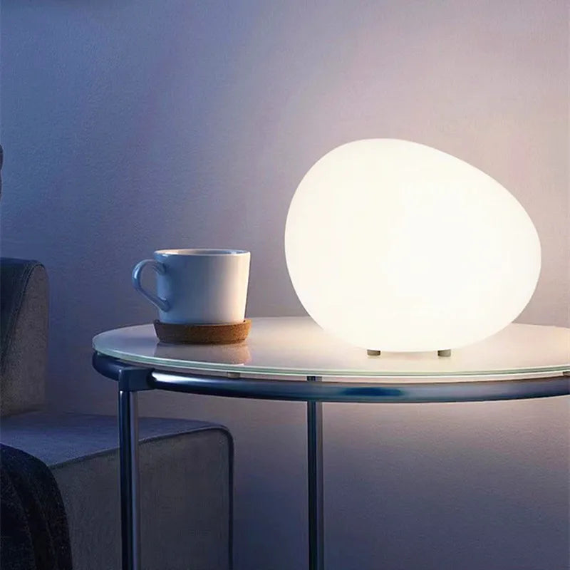 Cobblestone Acrylic Table Lamp E26 E27 3-Color Switch 1.8m Cable US Plug AC 90-260V Night Light