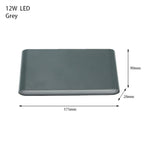 IP65 LED Outdoor Wall Lamp 6W 12W Baked Aluminum Warm White Cool White AC 85-265V Black White Grey Balcony Garden Exterior Sconce