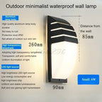 IP65 LED Outdoor Wall Lamp 6W Aluminum High Transparency Shade Radar Motion Sensor AC 85-265V Porch Exterior Wall Light