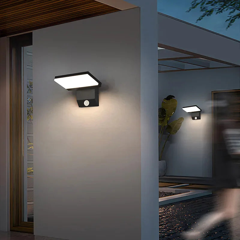 IP65 LED Outdoor Wall Light 18W Warm White Foldable Aluminum Sensor AC 85-265V Garden Courtyard Street Home Decor Wall Lamp
