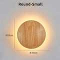 Nordic Circular Wooden LED Wall Light Up Down Integrated LED AC 90-260V Bedroom Staircase