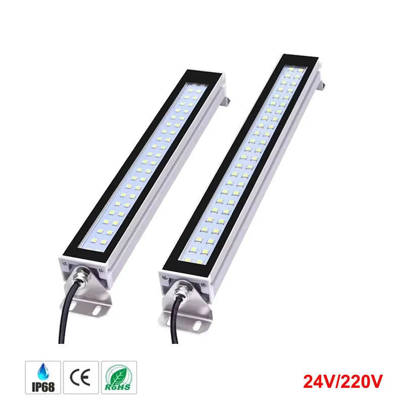 LED Industrial CNC Machine Lamp IP68 5W-15W 22-52cm DC 24V AC 85-265V Oil-Proof Aluminum