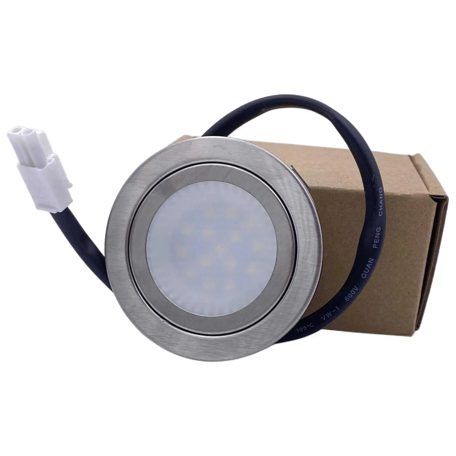 DC 12V LED Range Hood Replacement Bulb 1.5W 200lm 120 Degree CRI 80 Stainless Steel Frosted Glass 60mm Cutout 2 Pack
