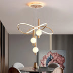 Modern 3D Acrylic LED Pendant Chandelier 75W 2200lm Dual-Mode Dimmable 50cm AC 90-240V