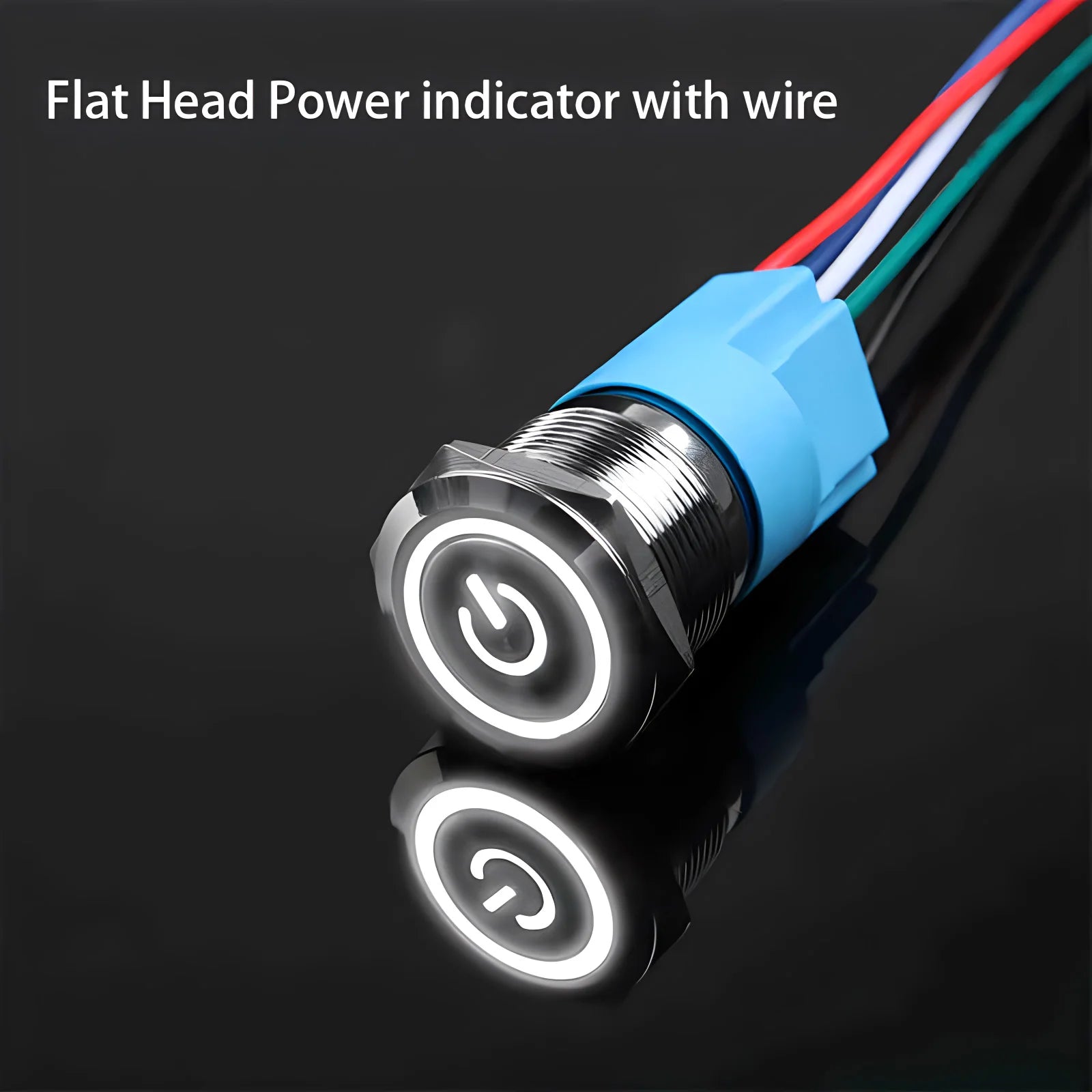 LED Illuminated Metal Push Button Switch 16mm 19mm 22mm 5A Momentary Latching 3-220V 5 Colors