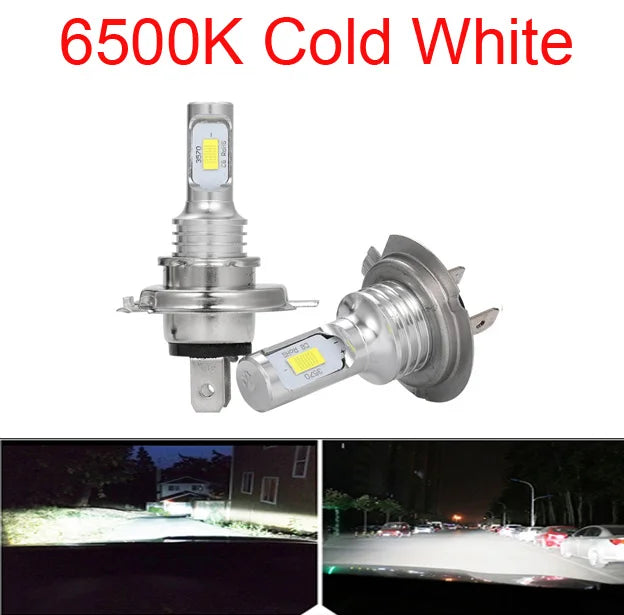 H4 H7 H8 H9 H11 9005 9006 LED Headlight Bulb 3570 CSP 20000lm 80W IP68 DC 12-24V 2-Pack