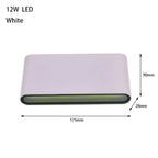IP65 LED Outdoor Wall Lamp 6W 12W Baked Aluminum Warm White Cool White AC 85-265V Black White Grey Balcony Garden Exterior Sconce