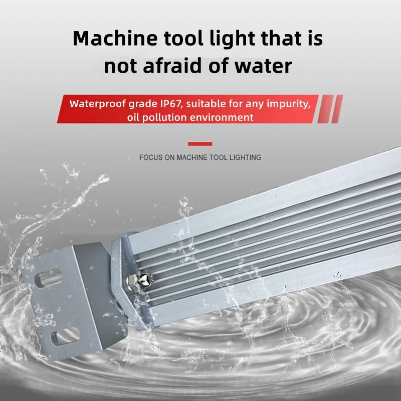 IP67 LED Machine Tool Work Light 10W to 40W Explosion Proof Waterproof Aluminum Alloy Tempered Glass AC 110-240V or DC 24-36V CNC Lathe Workshop