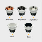 Dimmable COB LED Recessed Downlight 5W 7W 9W 12W 15W 18W CRI 95 120-130lm/W 85-265V