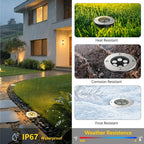 IP67 LED Recessed Ground Spotlight 2W 3W 6W 10W 12W 18W Aluminum Stainless Steel Tempered Glass AC 85-265V or DC 12V 24V Garden Pool