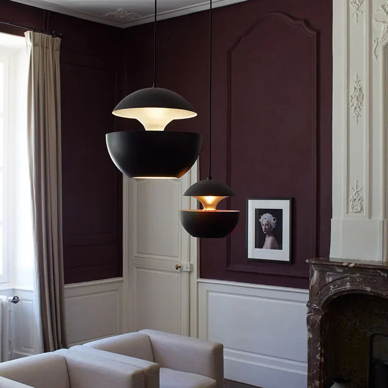 Modern Nordic Pendant Light E26 E27 Aluminum Chandelier D25cm D35cm Living Dining Room