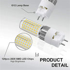 G12 LED Corn Bulb 15W 25W SMD2835 360-Degree CDM Halogen Replacement AC 85-265V