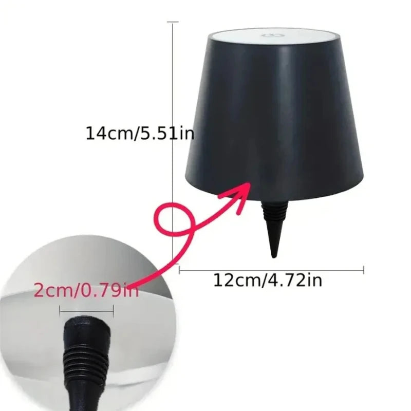 USB Rechargeable Bottle Table Lamp Touch Control 3 Color Temperatures Stepless Dimming ABS 5V Bar Wine Bottle Desk Night Light
