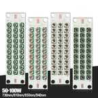 High-Power IR Deep Red LED Chip Module 50W 100W 660nm 730nm 850nm 940nm 55x15mm Grow Light