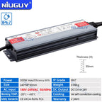 IP67 Ultra-Thin LED Power Supply DC 12V 24V 36W-400W AC 100-265V Flicker-Free EMI Filter