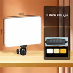11-Inch LED Photography Fill Light 2700-6500K Dimmable 1/4" Mount Remote Tripod USB 5-20V