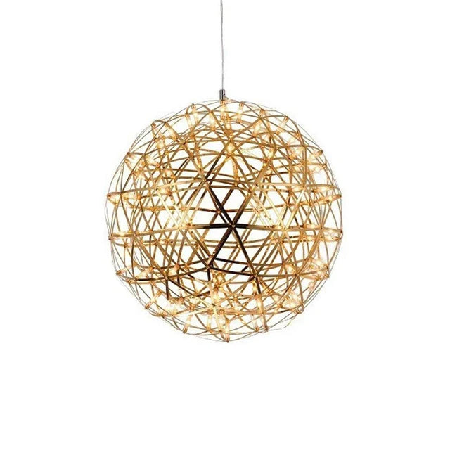 Modern Spark Ball LED Chandelier Stainless Steel Brushed 200cm Cable AC 110-240V 15-70m²