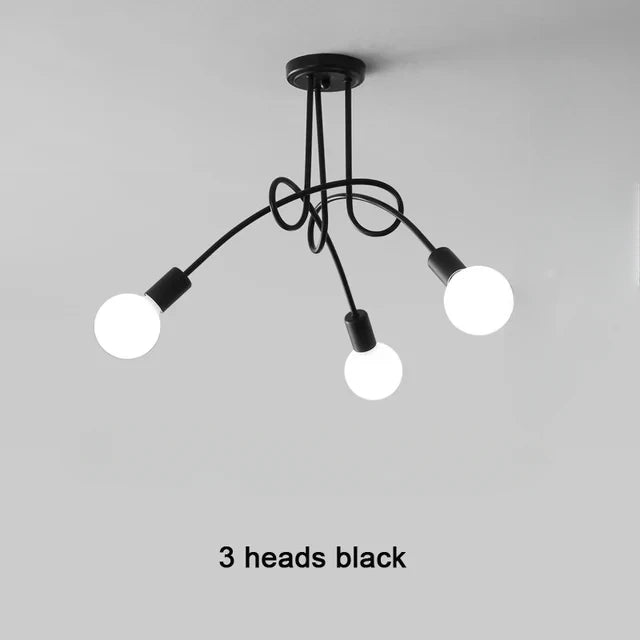 Modern Minimalist Branch Chandelier E26 E27 Iron AC 110-240V Hotel Restaurant Living Room