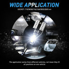 T10 W5W 194 LED Bulb 2-SMD7020 100lm DC 12-14V Car Interior Dome Map License Plate 10-Pack