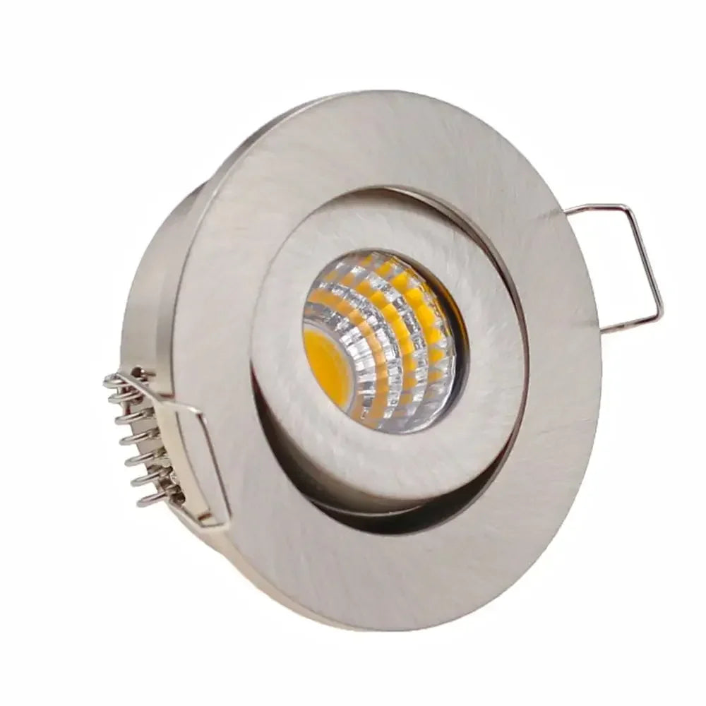 IP65 COB LED Recessed Downlight 3W 60 Degree 280lm CRI 80 D50 x H20mm 42mm Cutout Dimmable AC 85-265V or DC 12V Warm White Natural White Cool White