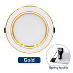 LED Recessed Downlight 5W 9W 12W 15W 18W Epistar DC12V DC24V AC110-220V White Silver Gold