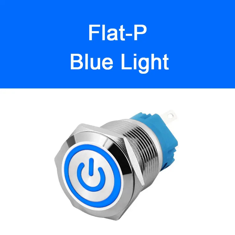 IP65 LED Metal Push Button Switch 12mm 16mm 19mm 22mm 1-3A Momentary Latching 3-220V 5 Colors