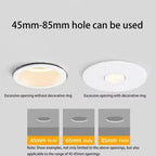 Ultra Thin CREE LED Recessed Spotlight 3W 5W 7W 3 8 or 15 Degree Narrow Beam Die Cast Aluminum CRI 90 Dimmable AC 85-265V Foyer Dining