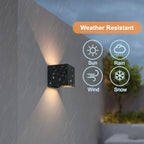 IP65 LED Wall Lamp 6W 12W Aluminum Clear Glass Up and Down AC 90-260V Indoor Outdoor Waterproof Black White Gray
