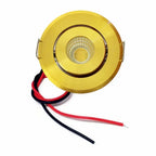 Mini COB LED Recessed Downlight DC 12V 3W 52mm Adjustable Drive Free IP44 Full Aluminum