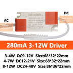 Constant Current LED Driver 3-5W 4-7W 8-12W 300mA 280mA AC 85-265V DC 8-43V Transformer