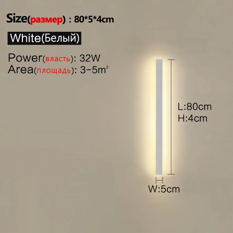 Modern Nordic LED Outdoor Wall Lamp IP65 Metal Acrylic Black Dimmable Remote AC 110-240V