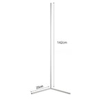 LED Corner Floor Lamp 16-20W DC 12V AC 100-240V 142cm 5050 120 LED Touch Switch Aluminum Iron Acrylic White Black Warm White Cool White Remote