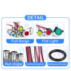 Metal LED Indicator Pilot Light Nickel Plated Brass 6mm 8mm 10mm 12mm 14mm 16mm 19mm 22mm IP65 Waterproof Panel Mount