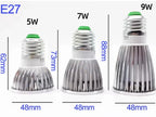10-Pack COB LED Spotlight 5W 7W 9W GU10 MR16 E27 E14 CRI 85+ 90lm/W 60° AC 85-265V 3-Color